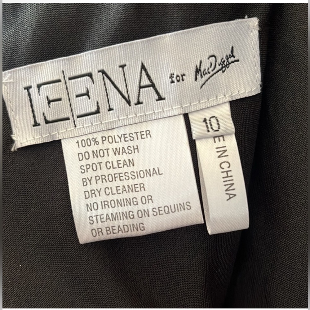 NWT MAC DUGGAL LONG SLEEVED RUFFLE TIERED MIDI DRESS BLACK  26299 - Picture 10 of 14